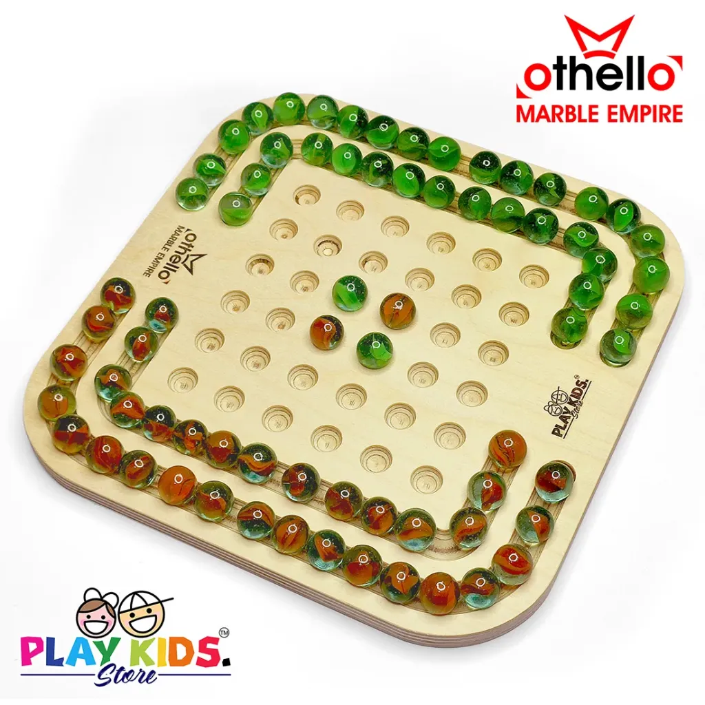 Othello Marble Empire Board Game with Glass Marbles Age 8+, 2 Player | Gift Toys | Chinese Checker Chess Board Games
