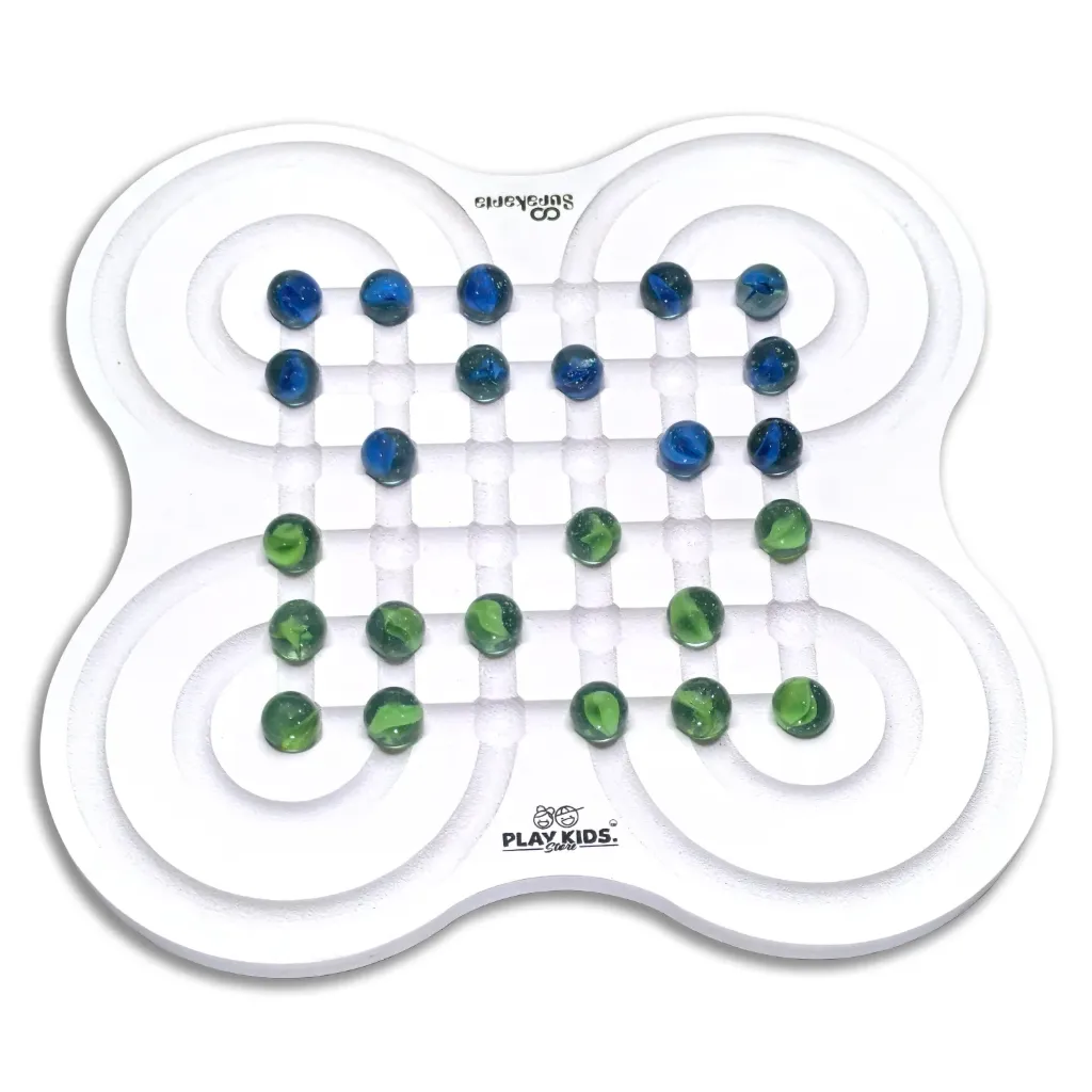 Surakarta | Sukarta | Surakarta | 11.5", Premium | 2 Players Table Top Wooden Board Game_Surakarta,for Kids | Gift Toys | Chinese Checker Chess Surakarta